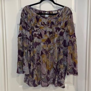 LOGO Printer Stretch Lace Top With Pockets